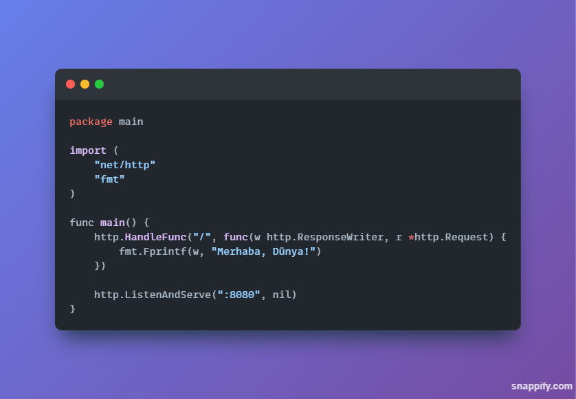 HTTP Sunucusu Oluşturma